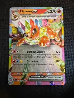 Flareon ex 014/131 Holo Double Rare Prismatic Evolutions Pokemon Holo Near Mint - Image 1