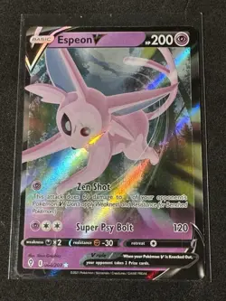 Espeon V - 064/203 Ultra Rare Evolving Skies NM Pokemon TCG - Image 1