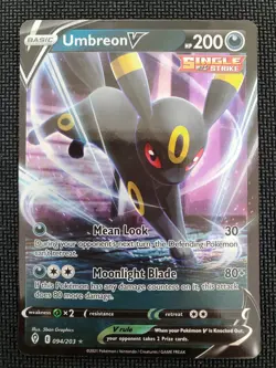 Pokemon Umbreon V Evolving Skies Ultra Rare 094/203 NM - Image 1