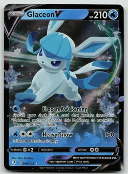 Pokemon Glaceon V 040/203 Evolving Skies V Rare Holo NM - Image 1