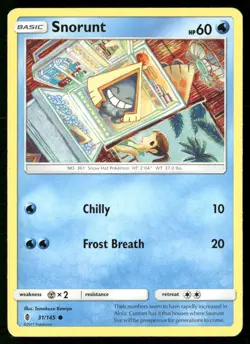 Snorunt 31/145 Common Guardians Rising Pokemon Heavily Played - Image 1