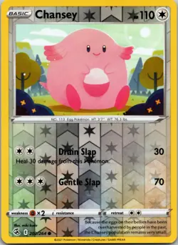 Chansey 202/264 Common Fusion Strike Pokemon Reverse Holo Near Mint - Image 1