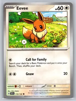 Eevee 113/142 Common Stellar Crown Pokemon Near Mint - Image 1