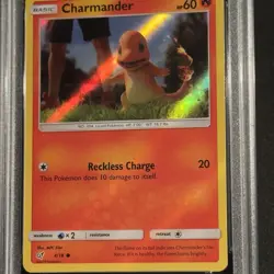 PSA 10 Charmander #4 HOLO BLEED 2019 Sun & Moon Pokemon Detective Pikachu Set UR - Image 5