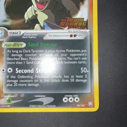 Pokemon TCG - Dark Tyranitar 20/109 EX Team Rocket Returns Reverse Holo Excellen - Image 5