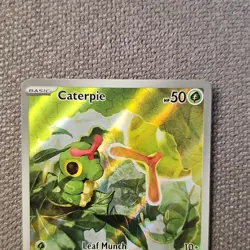 Pokemon Caterpie Illustration Rare Holo 172/165 Sv: Scarlet & Violet 151 2023 - Image 3