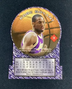 1997 Collector's Edge Edge Impulse Die-Cut Kobe Bryant #14 HOF - Image 2