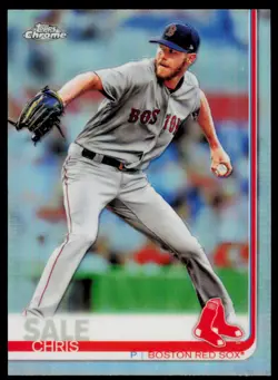 2019 Topps Chrome Chris Sale 165 Refractor Boston Red Sox - Image 1