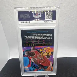 SkyBox 1995 Hoops # Crunchers Michael Jordan #1 Chicago Bulls PSA 7 - Image 3