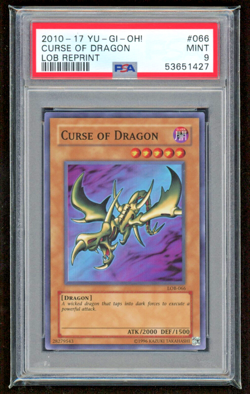 2010-17 CURSE OF DRAGON LOB REPRINT PSA 9 MINT #066 YUGIOH - Image 1