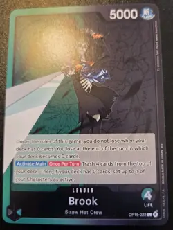 Brook OP15-022 Leader Adventure On Kami's Island One Piece Card Game - Image 1