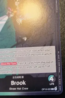 Brook OP15-022 Leader Adventure On Kami's Island One Piece Card Game - Image 5