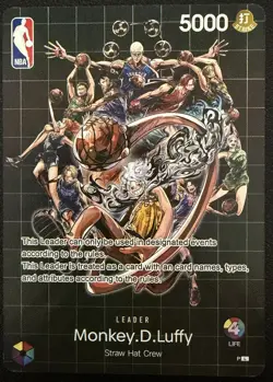 Monkey. D Luffy P L One Piece x NBA Custom Promo Card - Image 1