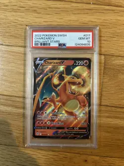 2022 Pokemon SWSH Brilliant Stars #017 Charizard v PSA 10 Gem Mint - Image 1
