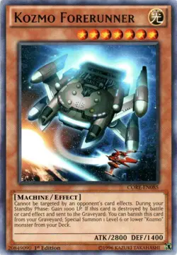 Yugioh! LP Kozmo Forerunner - CORE-EN085 - Rare - 1st Edition Lightly Played, En - Image 1
