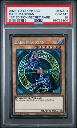 2023 YU-GI-OH! SBC1-SPEED DUEL STREETS OF BATTLE CITY DARK MAGICIAN PSA 10 - Image 1
