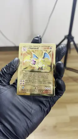 2021 Pokemon Celebrations Gold Metal Charizard Base Set Card 4/102 Ultra Premium - Image 2