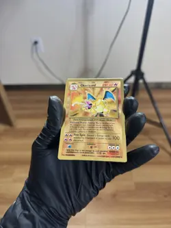 2021 Pokemon Celebrations Gold Metal Charizard Base Set Card 4/102 Ultra Premium - Image 3