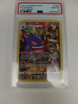 Pokemon Gengar Trainer Gallery Holo Card TG06/TG30 Swsh11: Lost Origin PSA 10 - Image 1