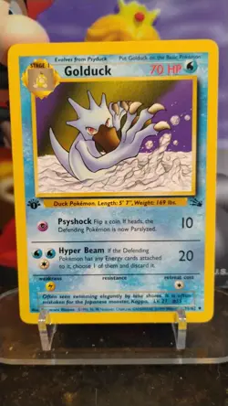 GOLDUCK Fossil Series POKEMON Non-Holo 1st Edition 1999 Trading Card 35/62 - Image 1