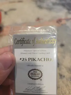 1999 Pokemon Special Edition 23 Karat Gold-plated #25 Pikachu Card - Image 4