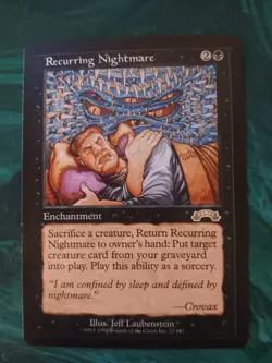 MTG Magic: The Gathering - Exodus - 1x Rare Recurring Nightmare - LP - Image 1