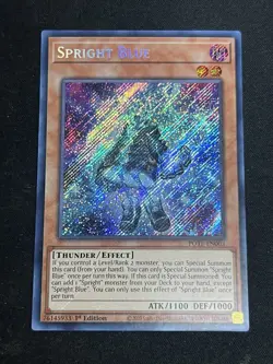 Spright Blue POTE-EN003 Power of the Elements Unlimited Card Yu GI Oh TCG - Image 1