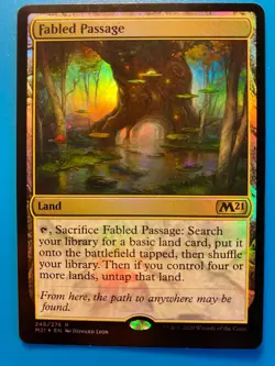 MTG 1x FOIL Fabled Passage # 246 Core Set 2021 M21 Magic the Gathering x1 NM - Image 1