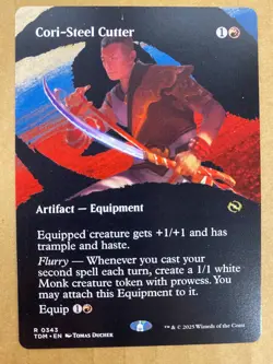 MTG 1x BORDERLESS Cori-Steel Cutter 343 Tarkir Dragonstorm Magic Gathering x1 NM - Image 1