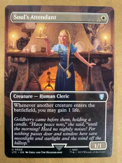 MTG 1x BORDERLESS Soul's Attendant 520 Lord of the Rings Magic Gathering x1 NM - Image 1