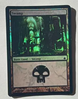 Magic MTG - Swamp #295 (Foil) - Ravnica COG Basic Land - LP - Image 1