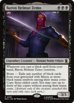 Baron Helmut Zemo Light Play, English Magic the Gathering MTG Marvel Super Heroe - Image 1