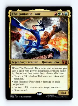 The Fantastic Four (Foil) 0741 (M) MTG Commander: Marvel Super Heroes (MSC) - Image 1