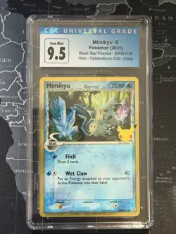 2021 Pokemon Mimikyu Black Star Promos #SWSH136 CGC 9.5/10 - Image 1