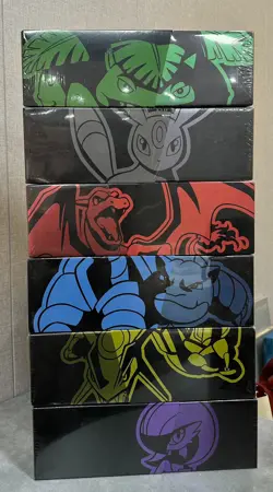 Pokemon Chinese 25th Anniversary 6Pcs Reinforced Boxes Set Charizard Etc Sealed - Image 1
