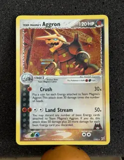 Team Magma's Aggron 7/95 Team Magma vs Team Aqua 2004 Holo Rare 120 HP Eng - Image 1