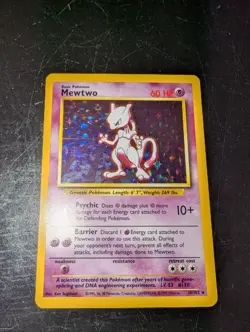 Mewtwo Base Set Holo 10/102 1999 English Vintage Pokemon TCG - Image 3