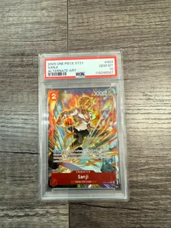 2025 One Piece Card Game Sanji Alternate Art #ST21-003 PSA 10 GEM MINT - Image 1