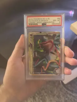PSA 8 Rayquaza & Deoxys Legend 89/90 HGSS Undaunted Top Half Pokemon - Image 1