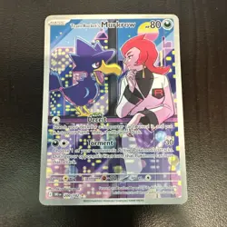 Pokemon TCG Team Rocket's Murkrow 200/182 Sv10 Destined Rivals Illustration Rar… - Image 1