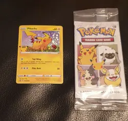 Pokemon 25th Anniversary Booster Pack Promo General Mills Pikachu - Image 1