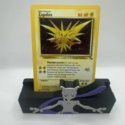 Pokemon TCG Card English Fossil Set Zapdos 15/62 1999-2000 Cosmos Holo Rare - Image 1