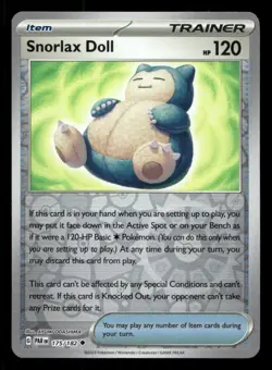 Snorlax Doll 175/182 Paradox Rift Reverse Holo NM/M Pokemon - Image 1