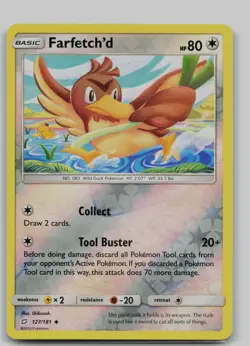 Farfetch'd 127/181 Uncommon Team Up Pokemon Reverse Holo Near Mint - Image 1
