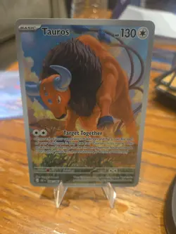 Tauros 96/86 Illustration Rare Pokemon Chaos Rising Full Art Pokemon TCG MINT - Image 1