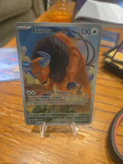 Tauros 96/86 Illustration Rare Pokemon Chaos Rising Full Art Pokemon TCG MINT - Image 2