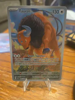 Tauros 96/86 Illustration Rare Pokemon Chaos Rising Full Art Pokemon TCG MINT - Image 3
