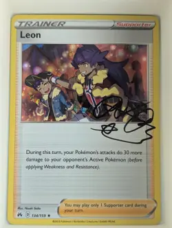 Leon 134/159 Holo Rare Crown Zenith Pokemon Reverse Holo Near Mint - Image 1