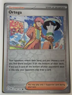 Ortega 190/197 Uncommon Obsidian Flames Pokemon Reverse Holo Near Mint - Image 1