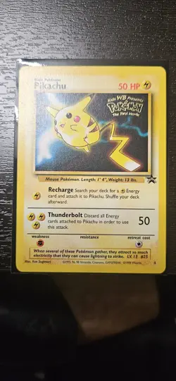 Pokemon TCG Black Star Promo WB The First Movie Pikachu #4 - Image 1